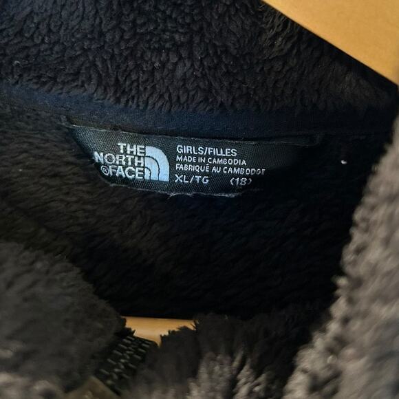 THE NORTH FACE Black Fleece Full Zip up Winter Warm Soft Girls Size 18, XL - Picture 3 of 9